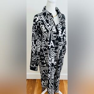 Live 4 Truth black white shirt dress graffiti style Women large Streetwear